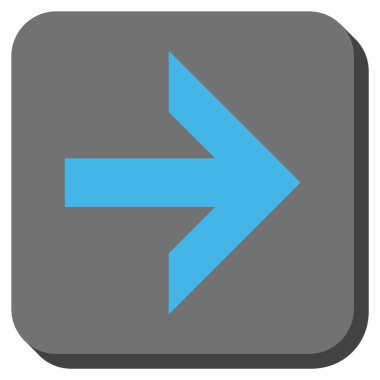 Ok sağ yuvarlak kare vektör simgesi