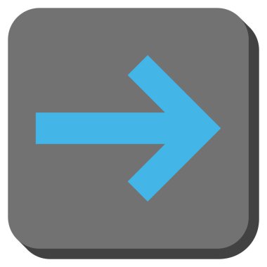 Ok sağ yuvarlak kare vektör simgesi