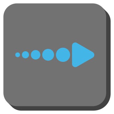 Ok sağ yuvarlak kare vektör simgesi