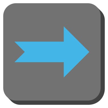 Ok sağ yuvarlak kare vektör simgesi