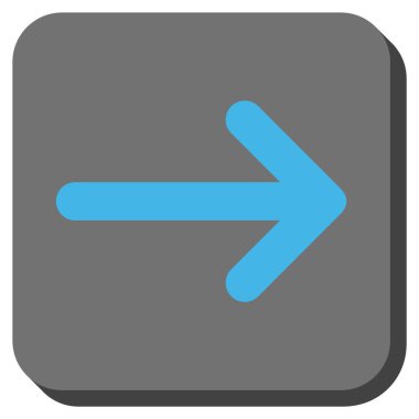 Ok sağ yuvarlak kare vektör simgesi