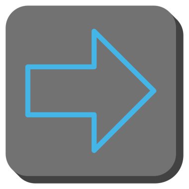 Ok sağ yuvarlak kare vektör simgesi