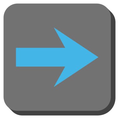 Ok sağ yuvarlak kare vektör simgesi