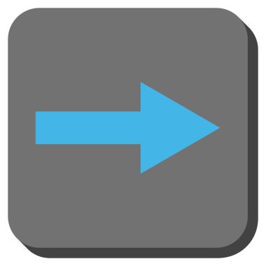 Ok sağ yuvarlak kare vektör simgesi