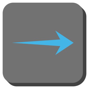 Ok sağ yuvarlak kare vektör simgesi