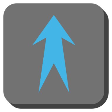 Yuvarlatılmış Kare vektör simge yukarı ok