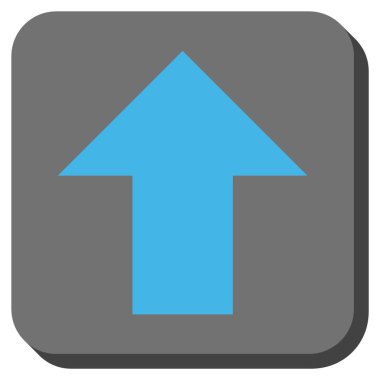 Yuvarlatılmış Kare vektör simge yukarı ok