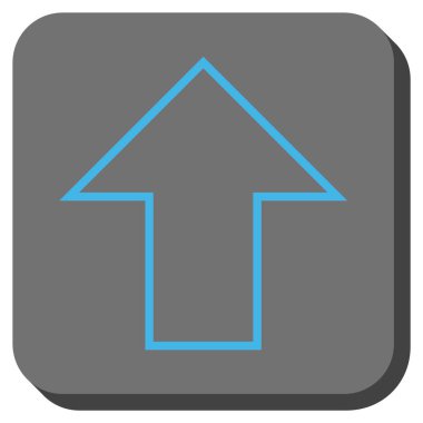 Yuvarlatılmış Kare vektör simge yukarı ok