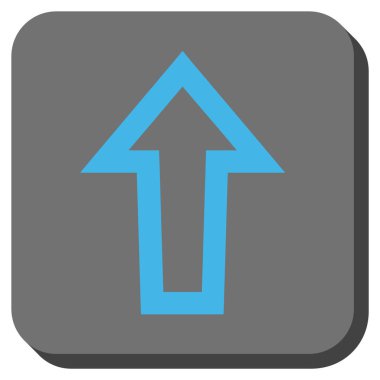 Yuvarlatılmış Kare vektör simge yukarı ok