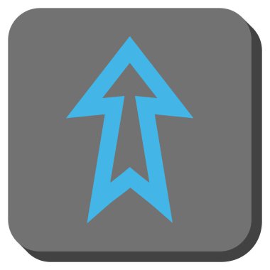 Yuvarlatılmış Kare vektör simge yukarı ok