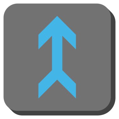 Yuvarlatılmış Kare vektör simge yukarı ok