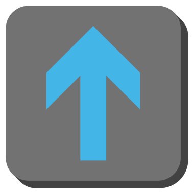 Yuvarlatılmış Kare vektör simge yukarı ok