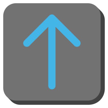 Yuvarlatılmış Kare vektör simge yukarı ok