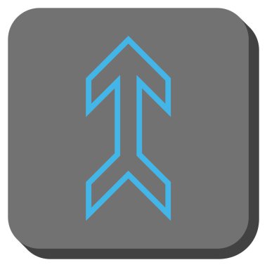 Yuvarlatılmış Kare vektör simge yukarı ok