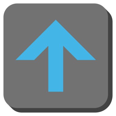 Yuvarlatılmış Kare vektör simge yukarı ok