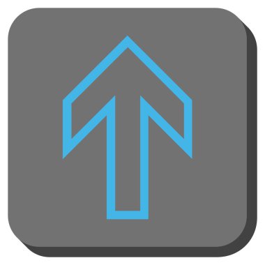 Yuvarlatılmış Kare vektör simge yukarı ok