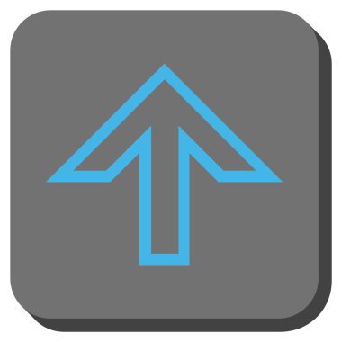 Yuvarlatılmış Kare vektör simge yukarı ok