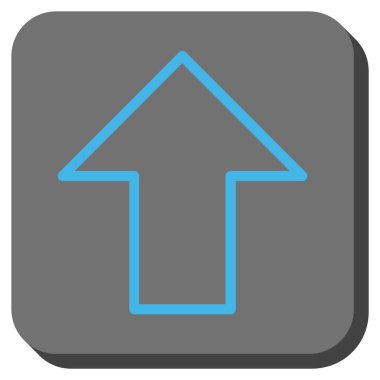 Yuvarlatılmış Kare vektör simge yukarı ok