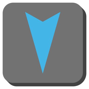 Yuvarlatılmış Kare vektör simgesi aşağı ok ucu