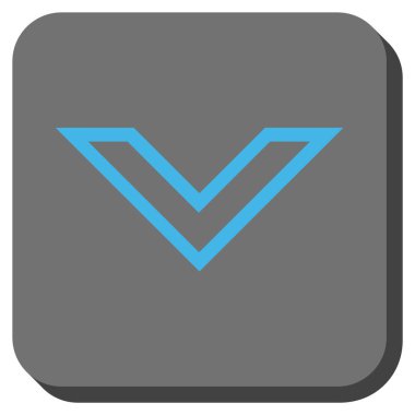 Yuvarlatılmış Kare vektör simgesi aşağı ok ucu