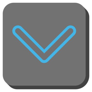 Yuvarlatılmış Kare vektör simgesi aşağı ok ucu