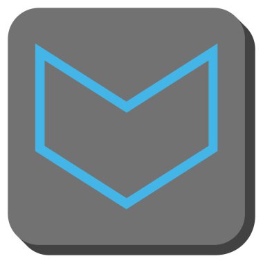 Yuvarlatılmış Kare vektör simgesi aşağı ok ucu