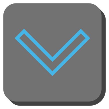 Yuvarlatılmış Kare vektör simgesi aşağı ok ucu