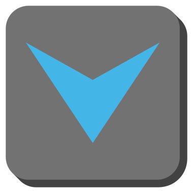 Yuvarlatılmış Kare vektör simgesi aşağı ok ucu