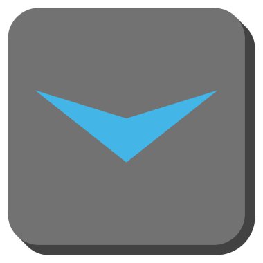 Yuvarlatılmış Kare vektör simgesi aşağı ok ucu