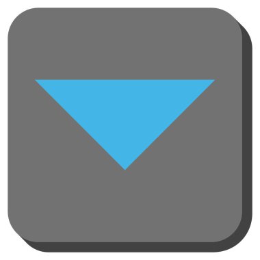 Yuvarlatılmış Kare vektör simgesi aşağı ok ucu