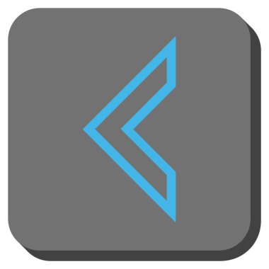 Ok ucu sol yuvarlak kare vektör simgesi