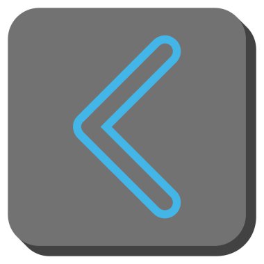 Ok ucu sol yuvarlak kare vektör simgesi