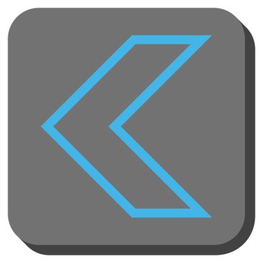 Ok ucu sol yuvarlak kare vektör simgesi