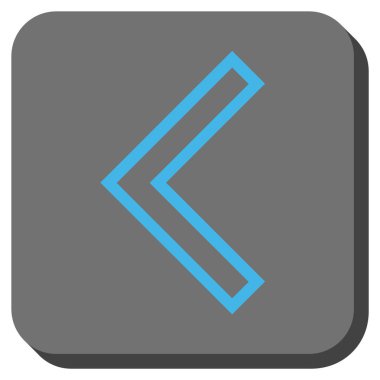 Ok ucu sol yuvarlak kare vektör simgesi