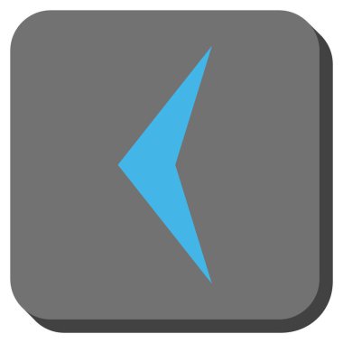 Ok ucu sol yuvarlak kare vektör simgesi