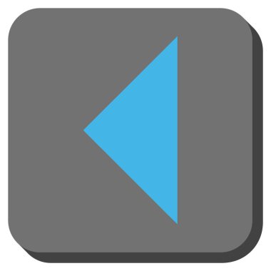 Ok ucu sol yuvarlak kare vektör simgesi