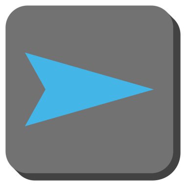 Ok ucu sağ yuvarlak kare vektör simgesi