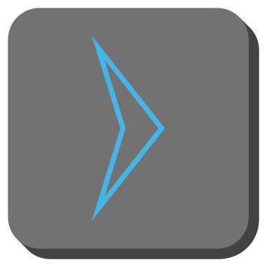 Ok ucu sağ yuvarlak kare vektör simgesi