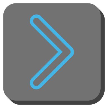 Ok ucu sağ yuvarlak kare vektör simgesi