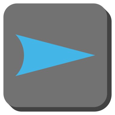 Ok ucu sağ yuvarlak kare vektör simgesi