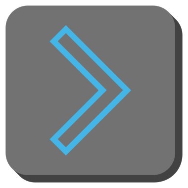 Ok ucu sağ yuvarlak kare vektör simgesi