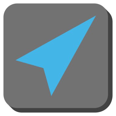 Ok ucu sağ-yukarı yuvarlak kare vektör simgesi