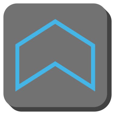 Yuvarlatılmış Kare vektör simge yukarı ok ucu