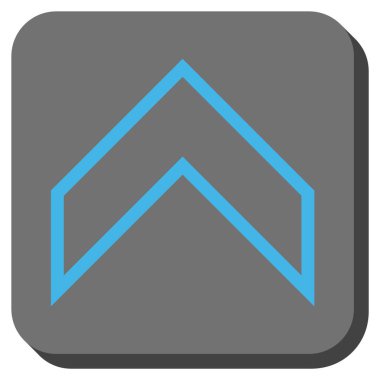 Yuvarlatılmış Kare vektör simge yukarı ok ucu