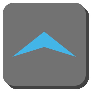 Yuvarlatılmış Kare vektör simge yukarı ok ucu