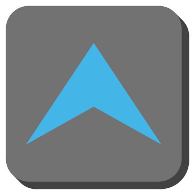 Yuvarlatılmış Kare vektör simge yukarı ok ucu