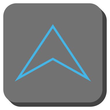 Yuvarlatılmış Kare vektör simge yukarı ok ucu