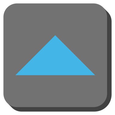 Yuvarlatılmış Kare vektör simge yukarı ok ucu