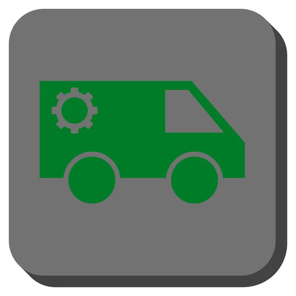 Service Car Rounded Square Vector Icon — Stock Vector