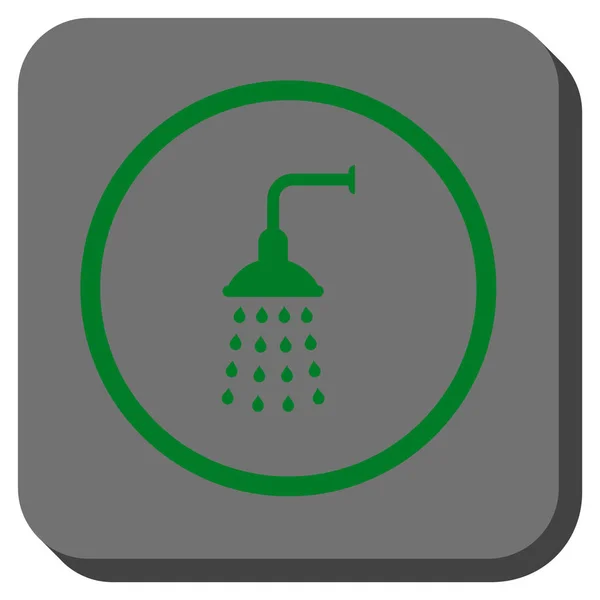 Shower Rounded Square Vector Icon — Stock Vector